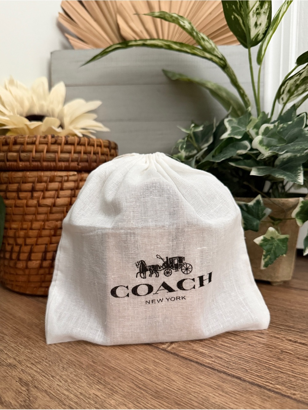 Coach North/South Mini Tote Bag Charm in Signature Canvas Tan & Beige F2448 NWOT - Picture 11 of 11
